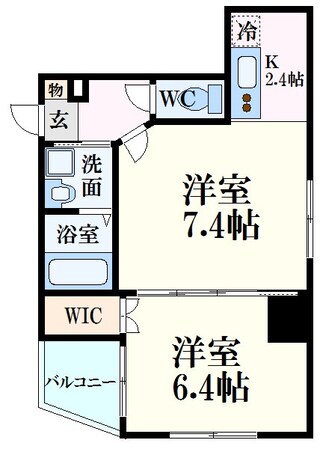 ウイング宝町フォースの物件間取画像